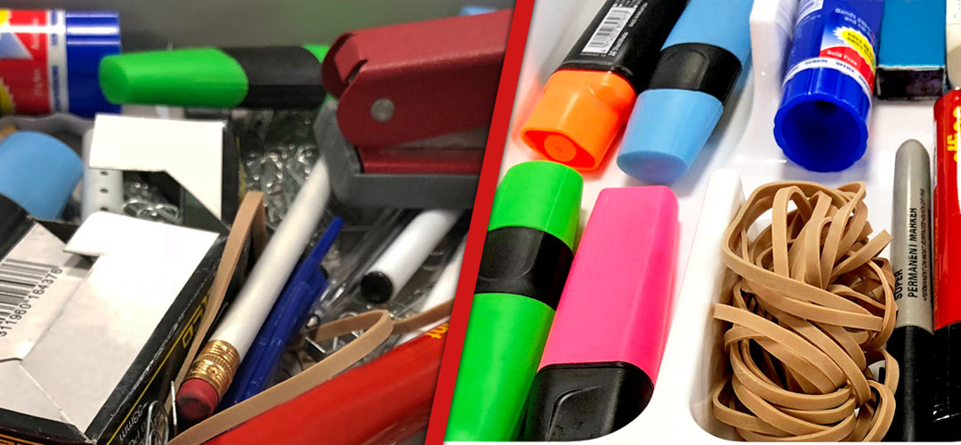 Organise your desk drawers with this clever HomeLeisure kitchen trick