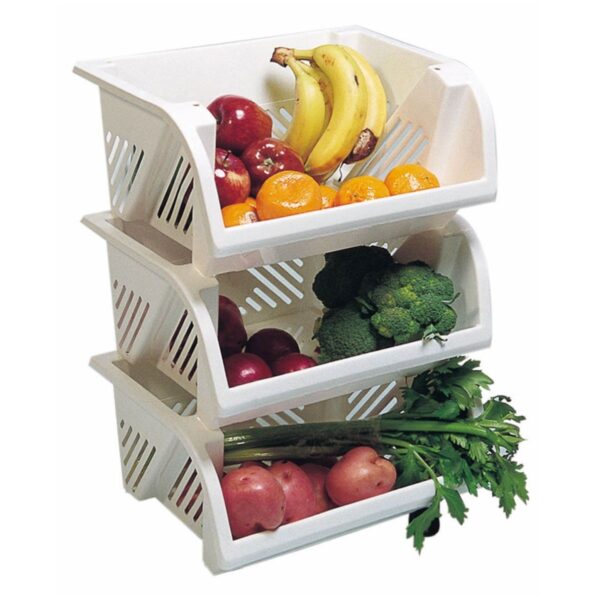 Large Vegetable Tidy White - Image 2