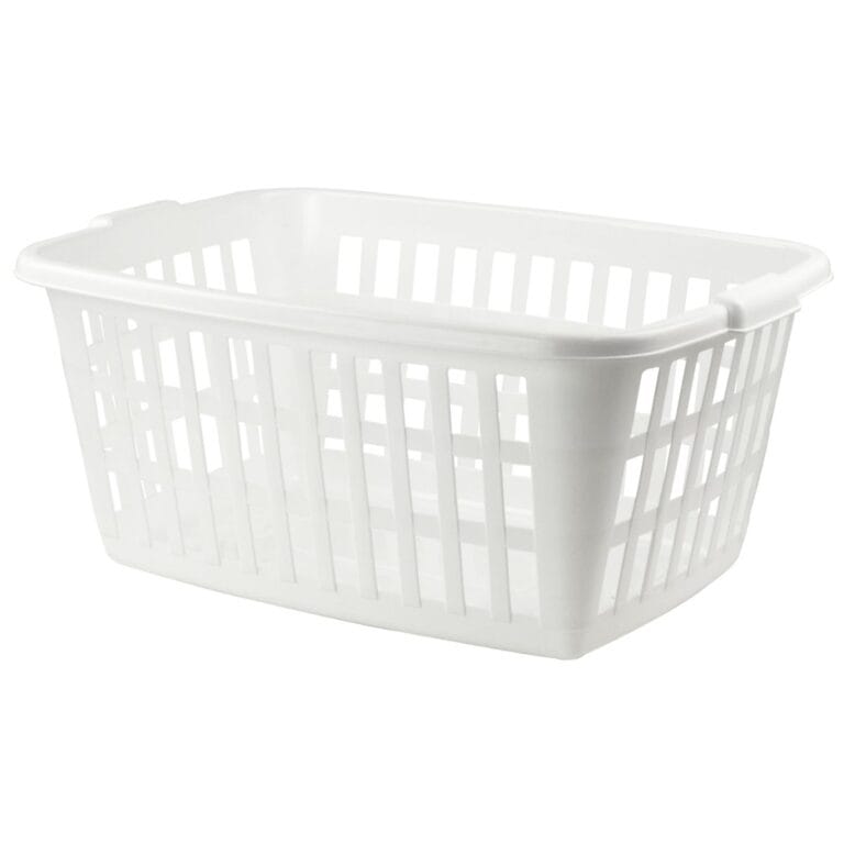 Rectangular Laundry Basket 45L White Homeleisure