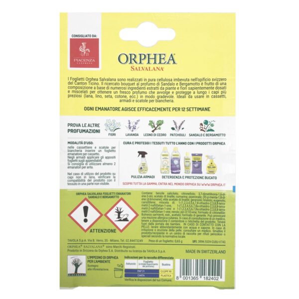 Orphea Clothes Protector Strips Sandlewood & Bergamot - Image 2
