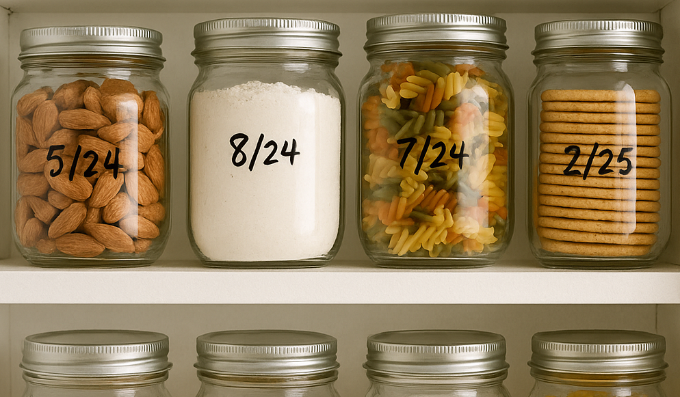 label jars jars labelled by expiry date